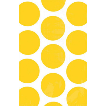 Lot de 10 sachets transparent à pois jaune