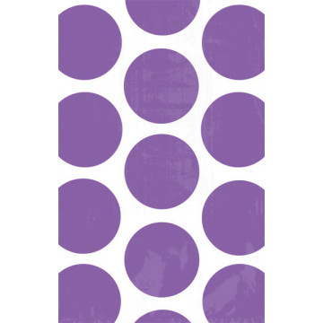 Lot de 10 sachets transparent à pois violet