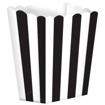 Lot de 5 boîtes Popcorn noir