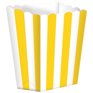 Lot de 5 boîtes Popcorn jaune