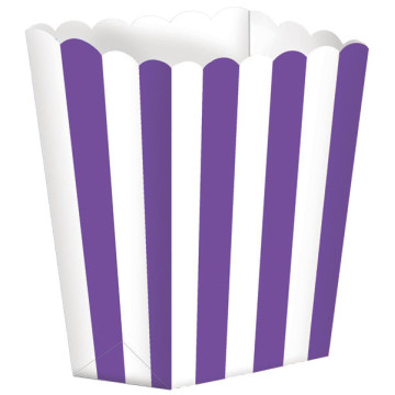 Lot de 5 boîtes Popcorn violet