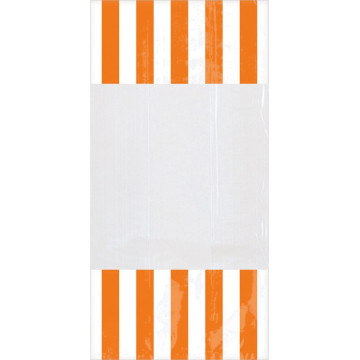 Lot de 10 sachets rayés orange