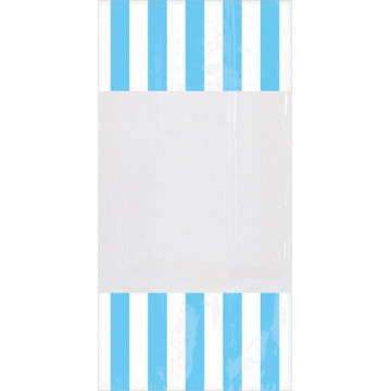 Lot de 10 sachets rayés bleu