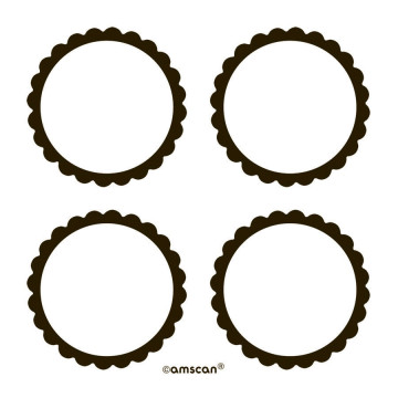 Lot de 20 Etiquettes Candy buffet noires