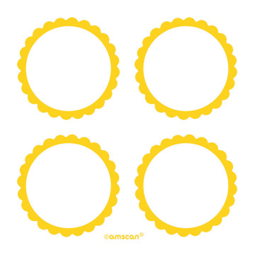 Lot de 20 Etiquettes Candy buffet jaune
