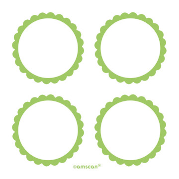 Lot de 20 Etiquettes Candy buffet kiwi