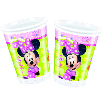 Lot de 8 gobelets jetables en plastique Minnie Bow-tique