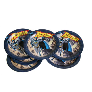 Lot de 6 assiettes jetables Batman