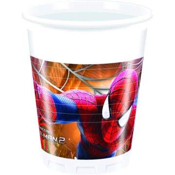 Lot de 8 gobelets  jetables amazing spiderman 2