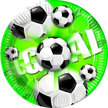 Lot de 10 assiettes Football D 23 cm