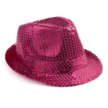 Chapeau sequin rose