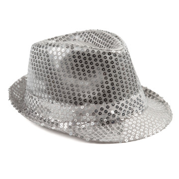 Chapeau sequin argent