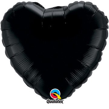 Ballon Forme Cœur en aluminium noir