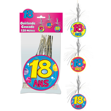 Guirlande Cascade Anniversaire 18 ans