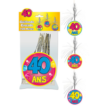 Guirlande Cascade Anniversaire  40 ans