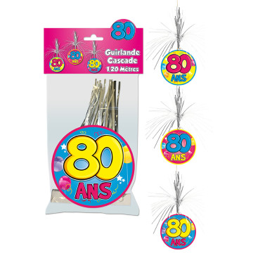 Guirlande Cascade Anniversaire  80 ans