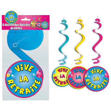 Lot de 3 Suspensions spirale Retraite