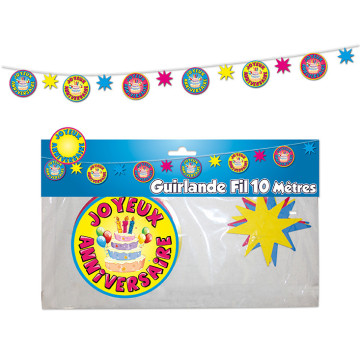 Guirlande Fil Joyeux Anniversaire