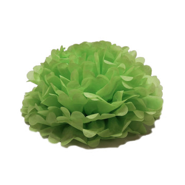 Lot de 3 pompons vert pomme déco D 30 cm