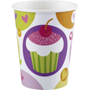 Lot de 8 gobelets Cupcake 25 cl