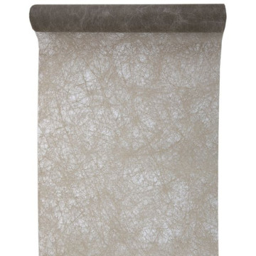 Chemin de table taupe 30 cm x 10 m