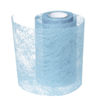 Rouleau de ruban dĂ©co bleu ciel 10 cm x 10 m
