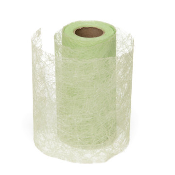 Rouleau de ruban déco vert pastel 10 cm x 10 m