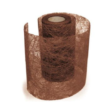 Rouleau de ruban déco chocolat 10 cm x 10 m