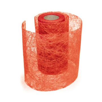 Rouleau de ruban déco rouge 10 cm x 10 m