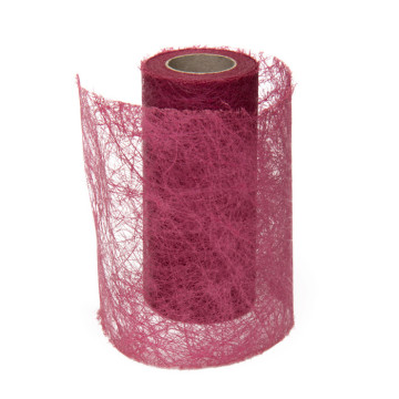 Rouleau de ruban déco bordeaux 10 cm x 10 m