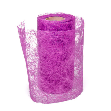 Rouleau de ruban déco fuschia 10 cm x 10 m