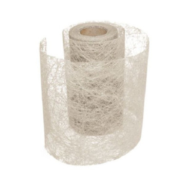 Rouleau de ruban déco ivoire 10 cm x 10 m