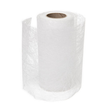 Rouleau de ruban déco blanc 10 cm x 10 m