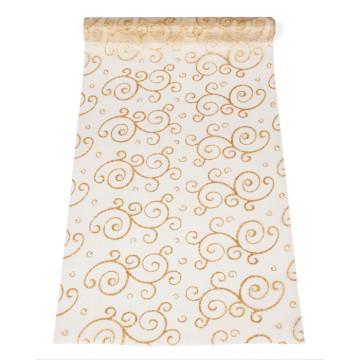 Chemin de table arabesque or 30 cm x 5 m