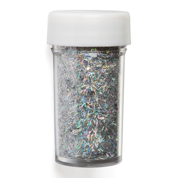 Pot de paillettes longues argent 20 gr