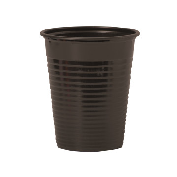 Lot de 50 gobelets jetables en plastique noir 20 cl
