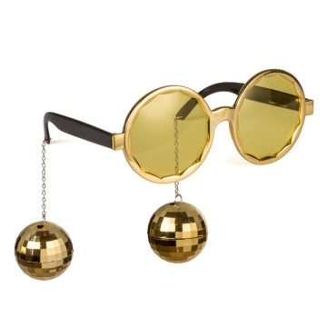 Lunettes Boules Disco or
