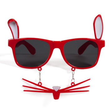 Lunettes Lapin avec moustaches rouges