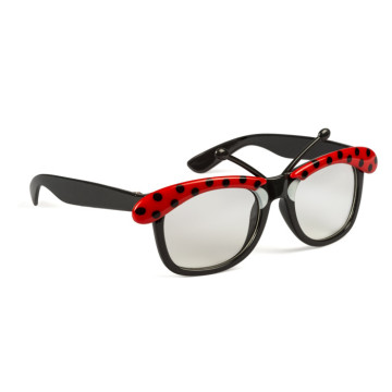 Lunettes coccinelle noires et rouges