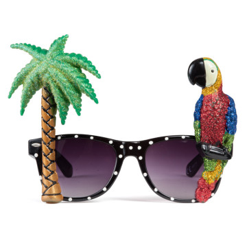 Lunettes Palmier et Perroquet noires
