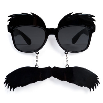 Lunettes sourcils et moustache noirs