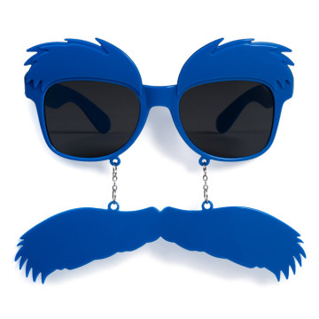Lunetttes sourcils et moustache bleues