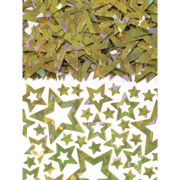 Sachet de confettis Etoile scintillant or 14 g