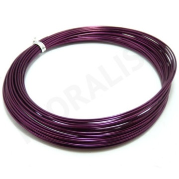 Fil aluminium aubergine 2 mm x 5 m