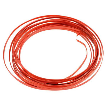Fil aluminium plat rouge 4 mm x 5 m