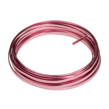 Fil aluminium plat rose 4 mm x 5 m