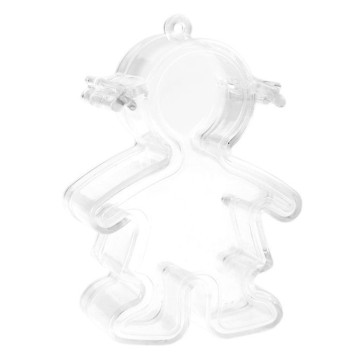 Lot de 4 Boîtes transparentes fille 5,2 x 7 cm