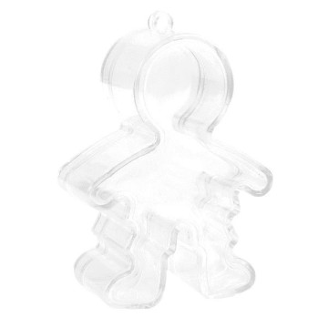 Lot de 4 Boîtes transparentes garçon 5,2 x 7 cm