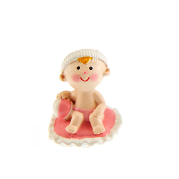 Lot de 2 stickers bébé rose sur tapis