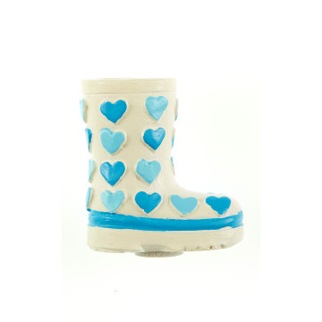 Lot de 4 stickers bottes Cœurs bleus